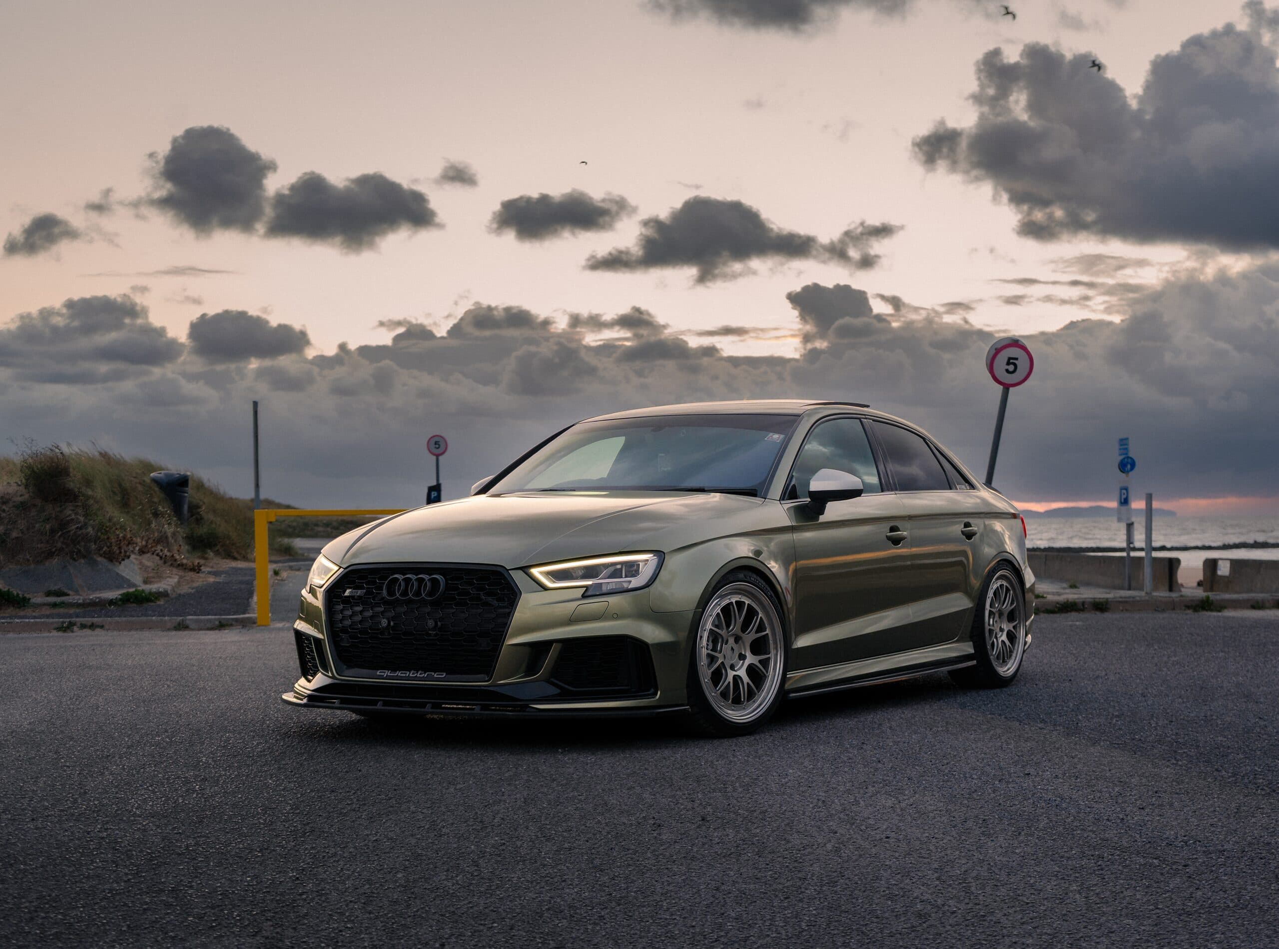 Audi RS3 saloon Y3 FCF: Front three-quarter